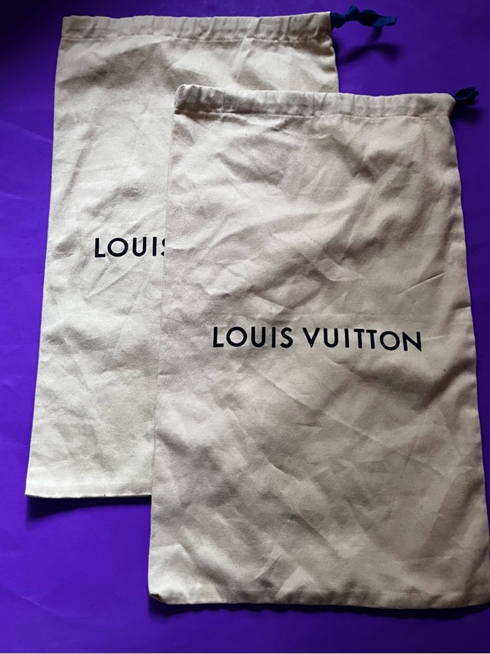 Lot of Two (2) Louis Vuitton Dust Storage Bags